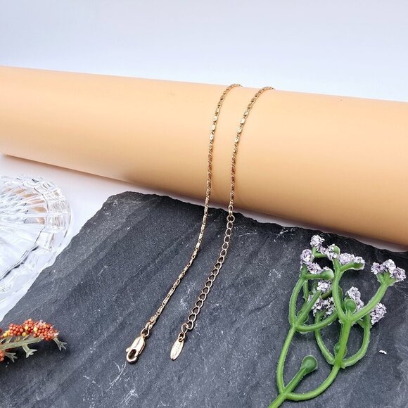 Rose Gold Slim Chain Necklace with Extender – 20 Inch Elegant Style, XPNL0008 - Picture 11 of 12